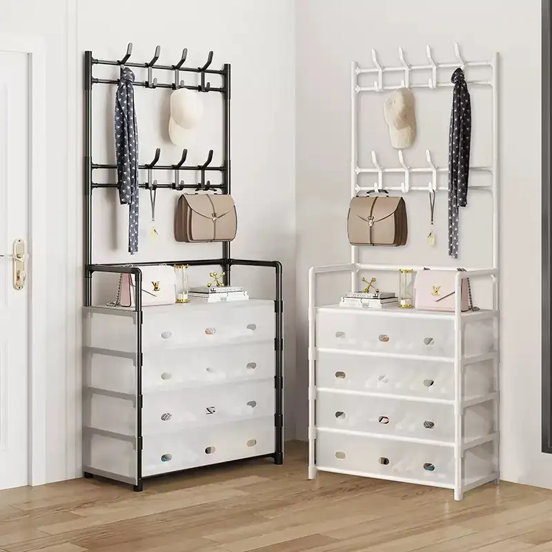 Multi-Functional 5-Layer Shoe and Coat Rack Dustproof Organizer